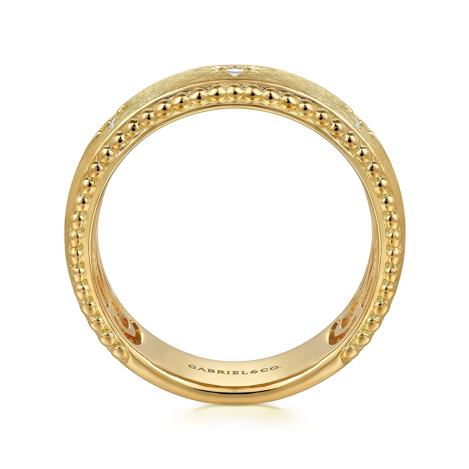 14K Yellow Gold Diamond Wide Bujukan Cigar Ladies Band LR52572Y45JJ - Dejaun Jewelers