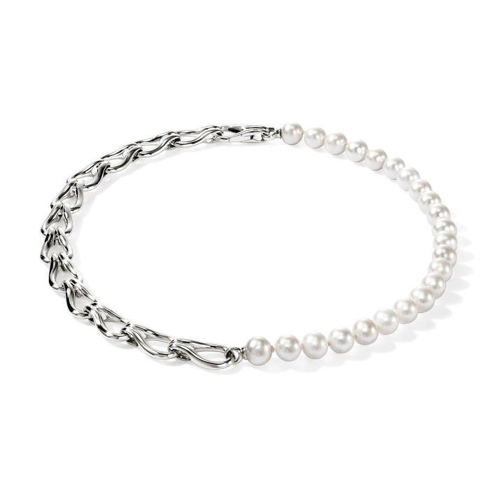 Surf Necklace, Sterling Silver, Pearls|NB895141