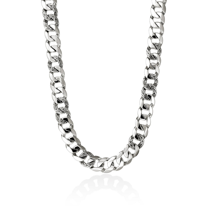 Curb Chain Necklace, Sterling Silver, 14MM|NB900803