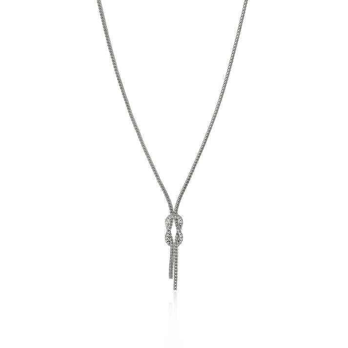 Love Knot Y Necklace, Sterling Silver, 1.8MM|NB98683