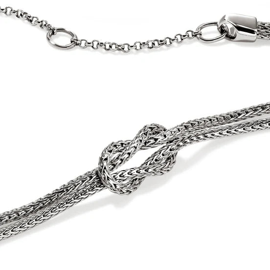 Love Knot Necklace, Sterling Silver, 3.6MM|NB98756