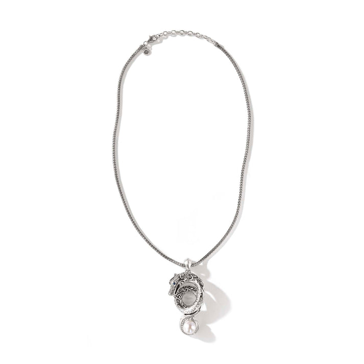 Naga Necklace, Silver, Diamonds, Pearl|NBP603142BSPDI