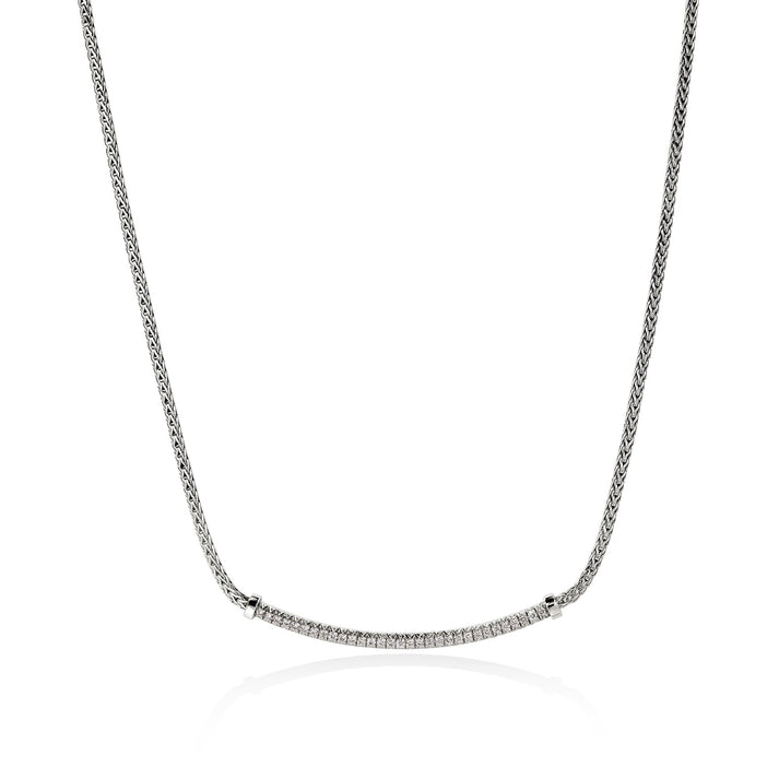 JH Essential Pavé Necklace, Sterling Silver, Diamonds, 1.8MM|NBP986972DI