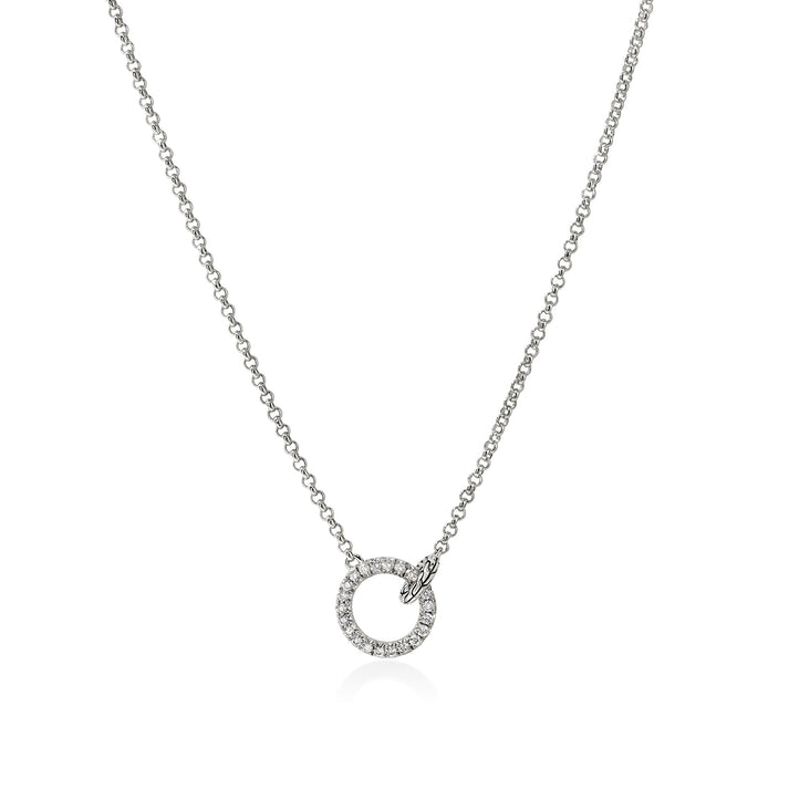 JH Essential Pavé Necklace, Sterling Silver, Diamonds, 2MM|NBP987802DI