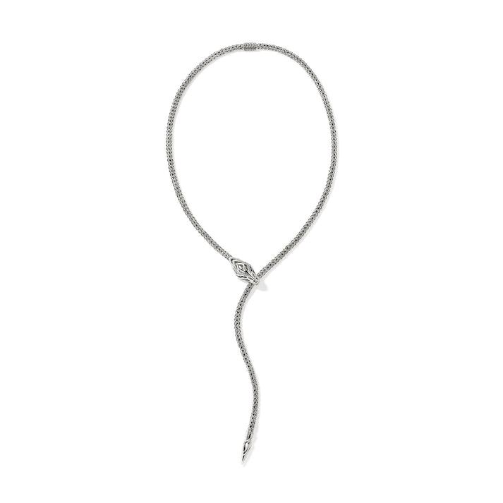 Naga Y Necklace, Sterling Silver, Diamonds, 4.4MM|NBS6034811BSPDI
