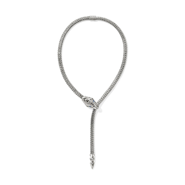 Naga Y Necklace, Sterling Silver, Diamonds, 7.5MM|NBS603561BSPDI