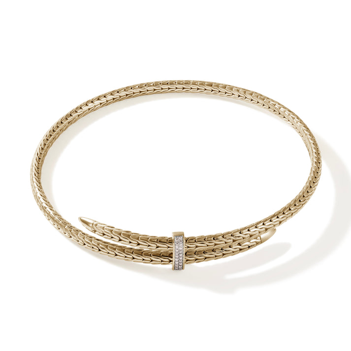 Spear Coil Choker, Gold, Diamonds|NGGX9011292DI