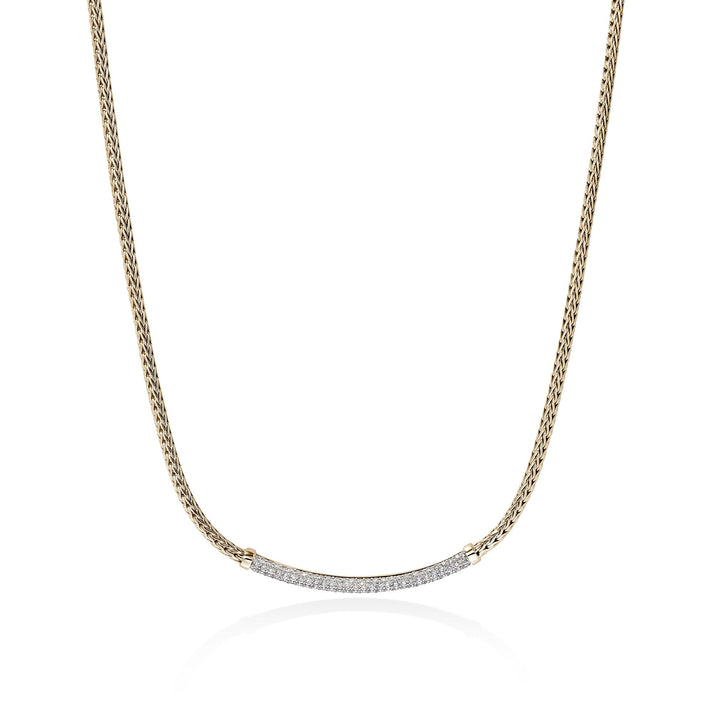 JH Essential Pavé Necklace, Gold, Diamonds, 2.5MM|NGGX986982DI