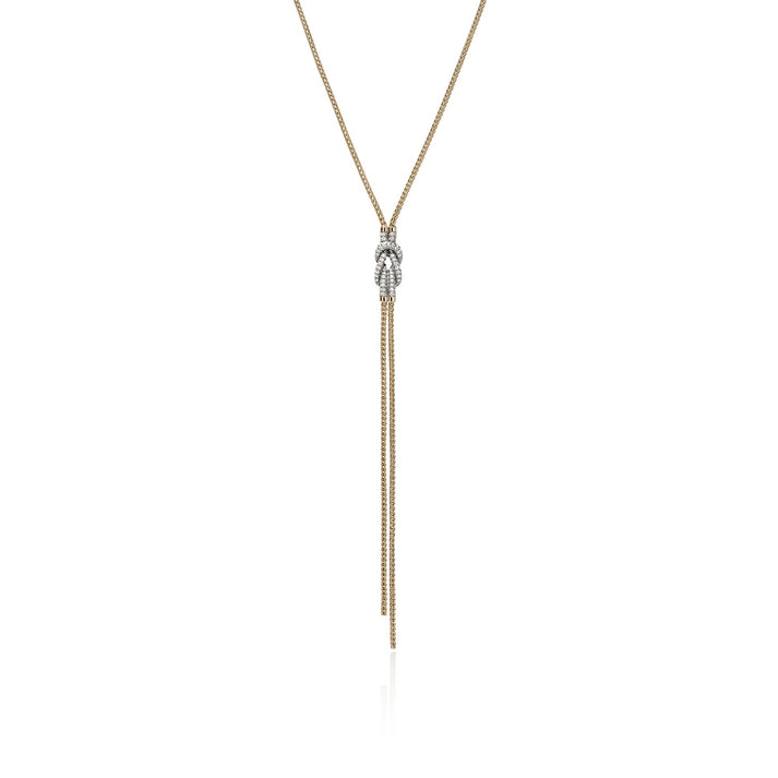 Love Knot Y Necklace, Gold, Diamonds|NGGX987832DI