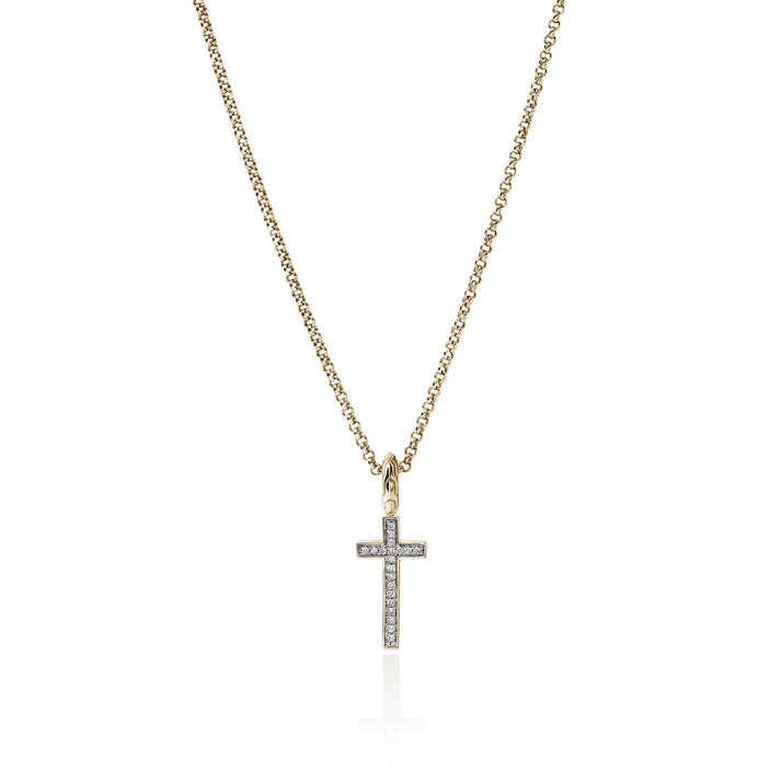 JH Essential Cross Necklace, Gold, Diamonds|NGGX9893882DI
