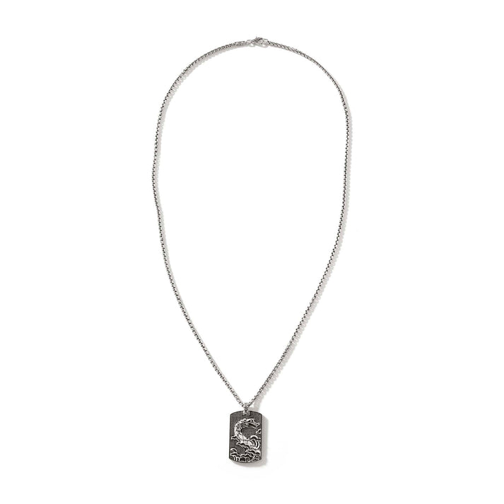Naga Tag Necklace, Sterling Silver|NM60320