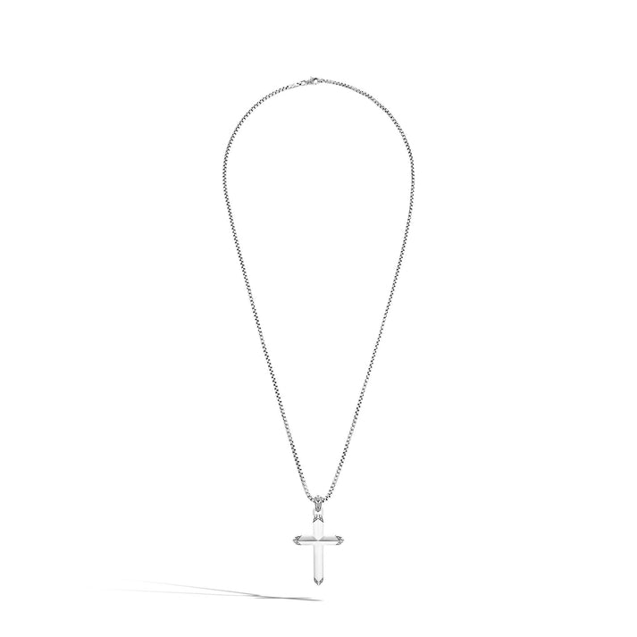 Cross Pendant Necklace, Sterling Silver|NM900257