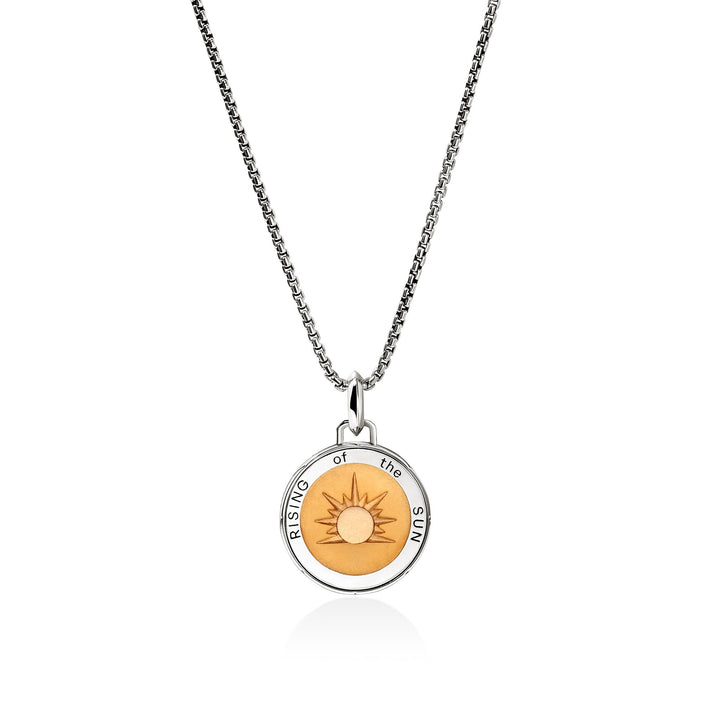 Sun Talisman Necklace, Sterling Silver, Enamel|NM98836YE