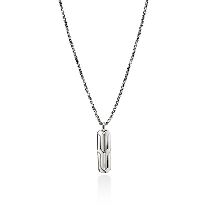 Icon 50 Tag Pendant Necklace, Sterling Silver|NM98955
