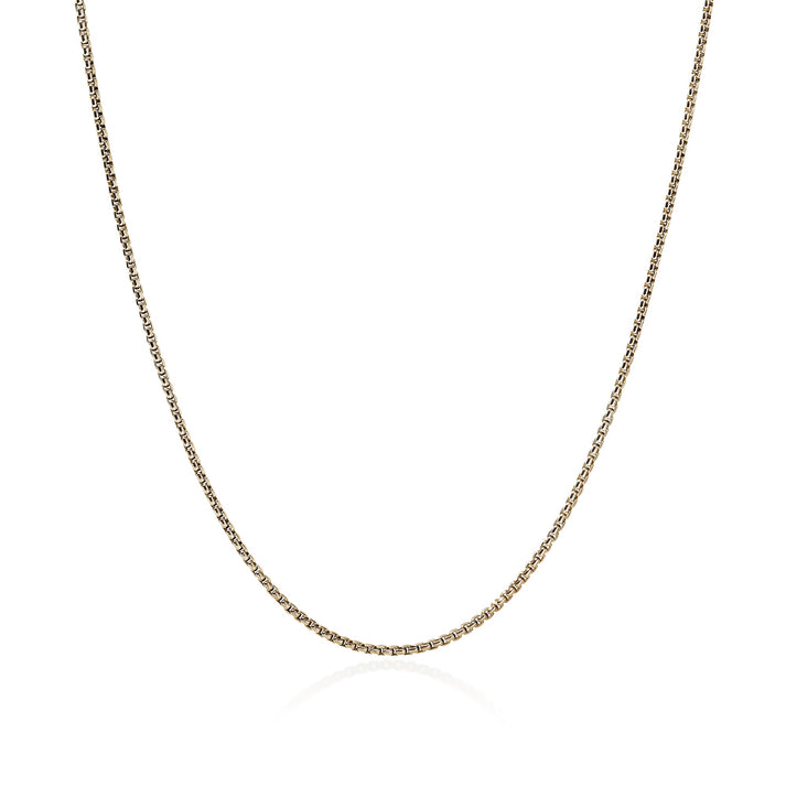Box Chain Necklace, Gold, 1.6MM|NMGG98806