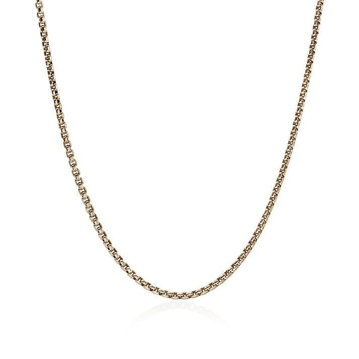 Box Chain Necklace, Gold, 2.7MM|NMGG98807