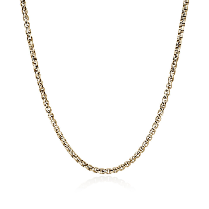 Box Chain Necklace, Gold, 3.7MM|NMGG98808