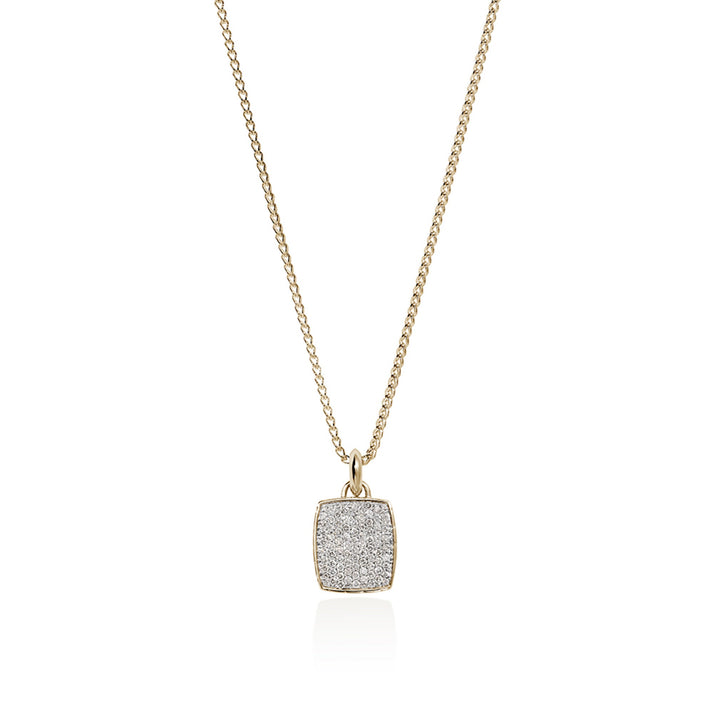 Tag Necklace, Gold, Diamonds|NMGGX9010802DI