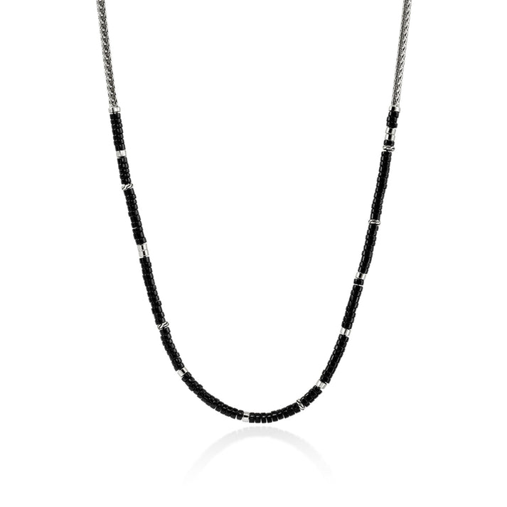 Heishi Chain Necklace, Sterling Silver, Hardstones|NMS9012321BON