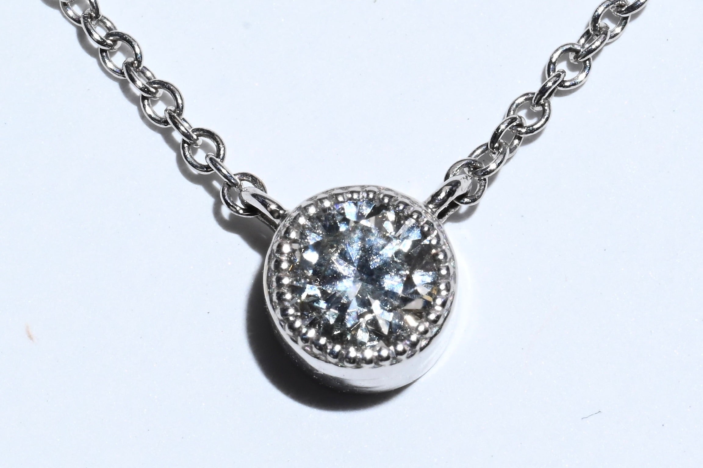 Bezel hot sale diamond pendant