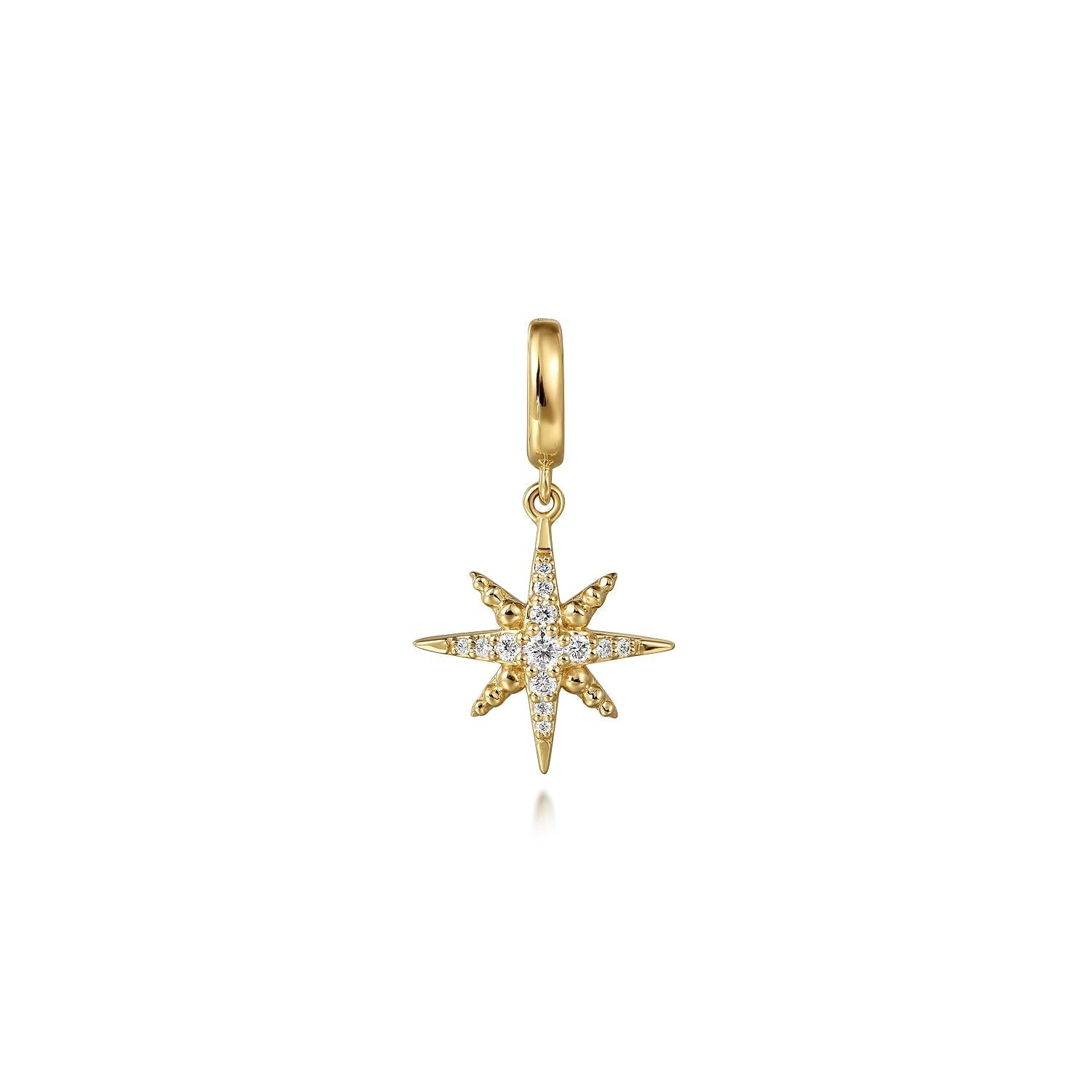 14K Yellow Gold Diamond Star Charm With Detachable Bail PT7551Y45JJ - Dejaun Jewelers