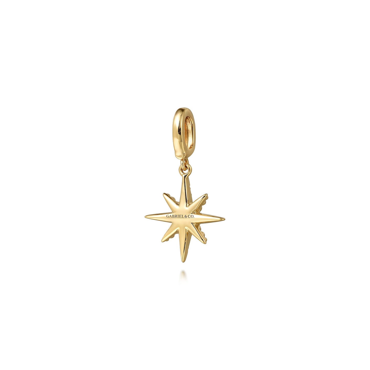 14K Yellow Gold Diamond Star Charm With Detachable Bail PT7551Y45JJ