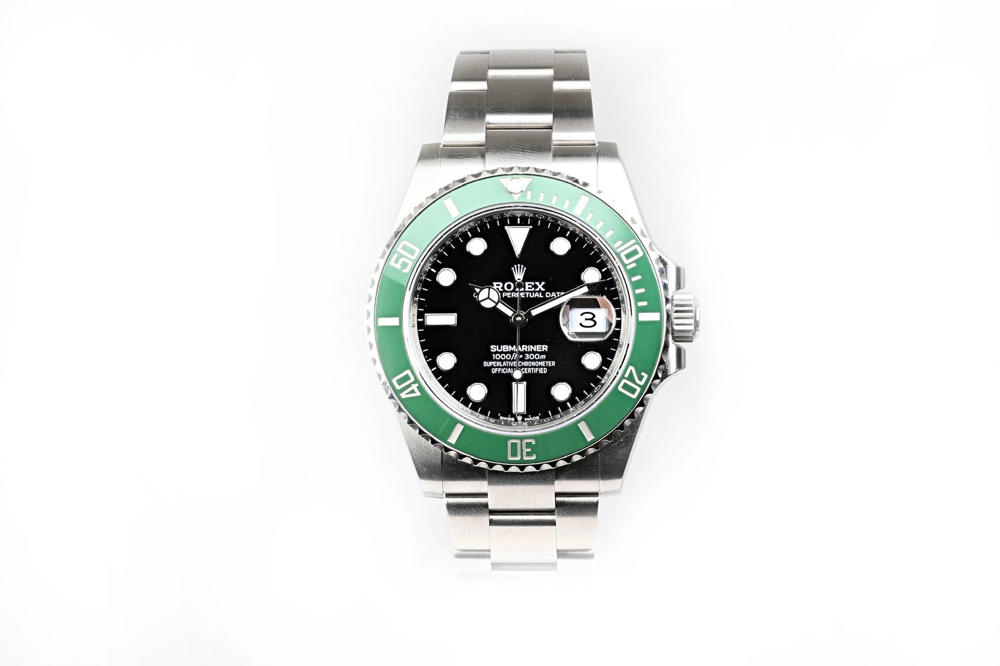 Pre-Owned Rolex Submariner Green Beel Watch 126610LV