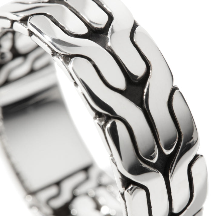 John Hardy Carved Chain Band Ring, Sterling Silver RB99842