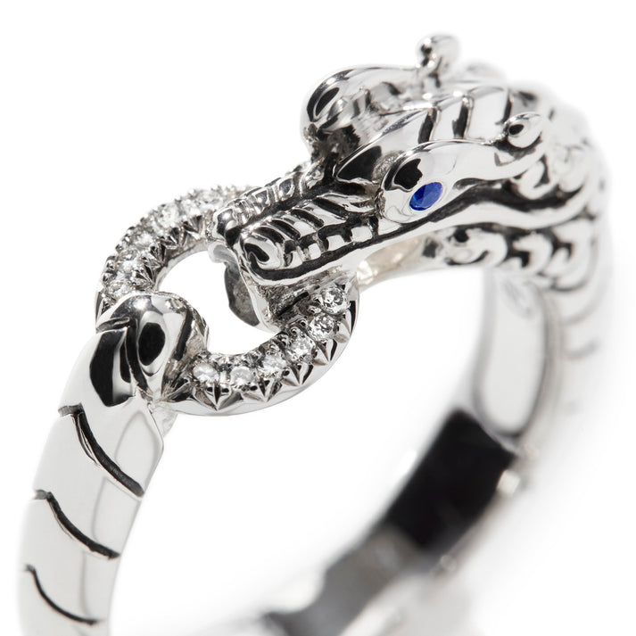 John Hardy  Naga Ring, Sterling Silver, Diamonds RBP601792BSPDI