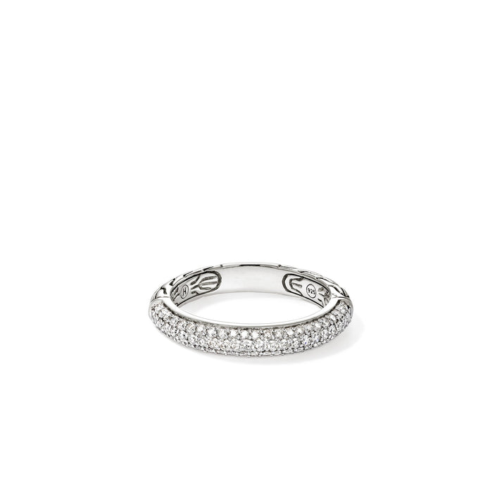 JH Essential Pavé Band Ring, Sterling Silver, Diamonds, 3.5MM|RBP987052DI