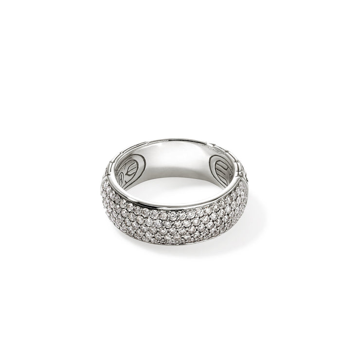 JH Essential Pavé Band Ring, Sterling Silver, Diamonds, 7MM|RBP987062DI
