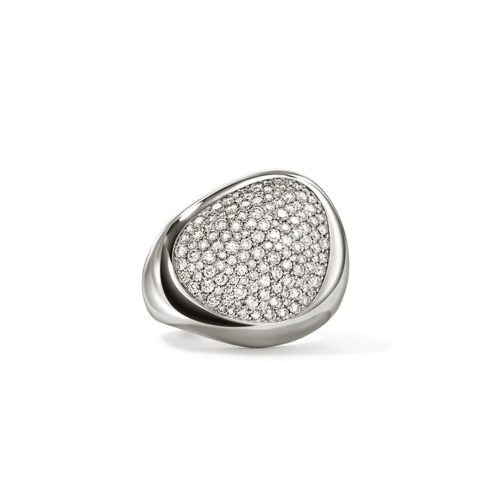 Pebble Ring, Sterling Silver, Diamonds|RBP987462DI