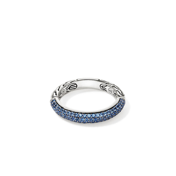 JH Essential Pavé Band Ring, Sterling Silver, Gemstones, 3.5MM|RBS987054BSP