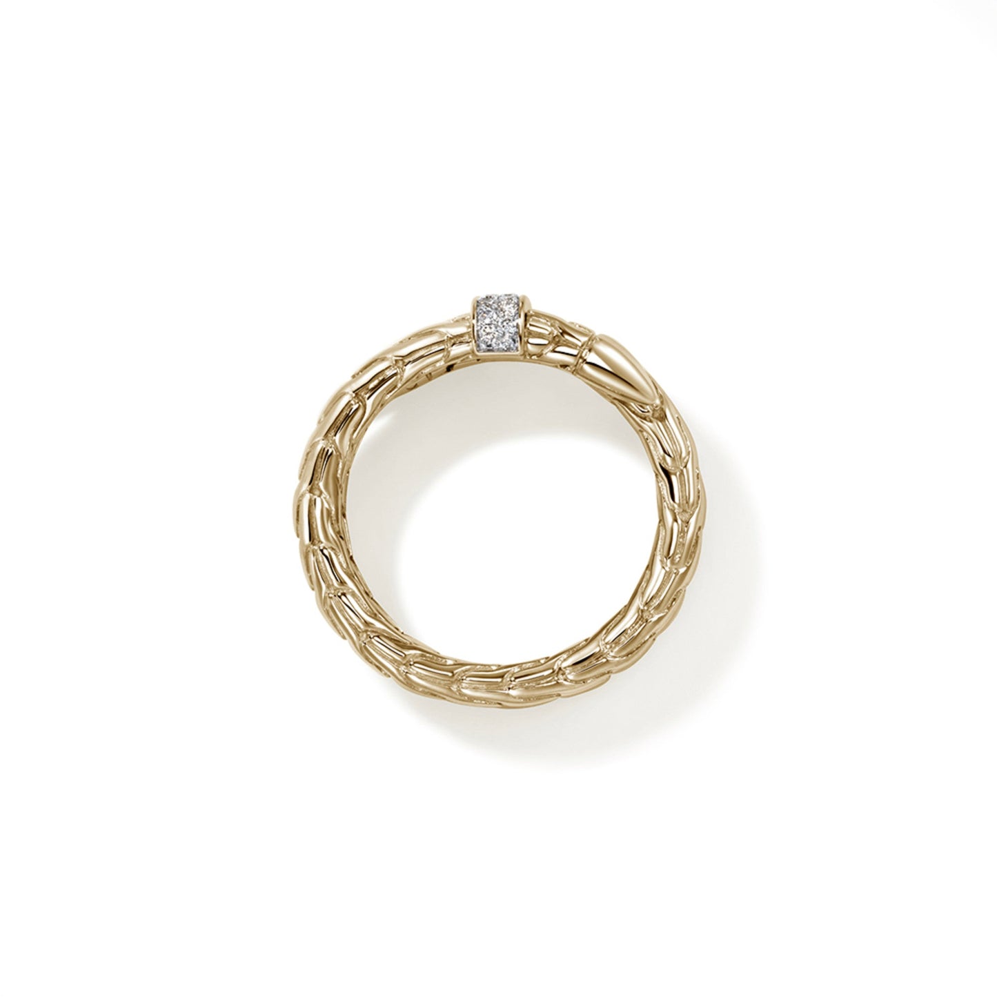 John Hardy Spear Ring, Gold, Diamonds, Wide RGGX986812DI