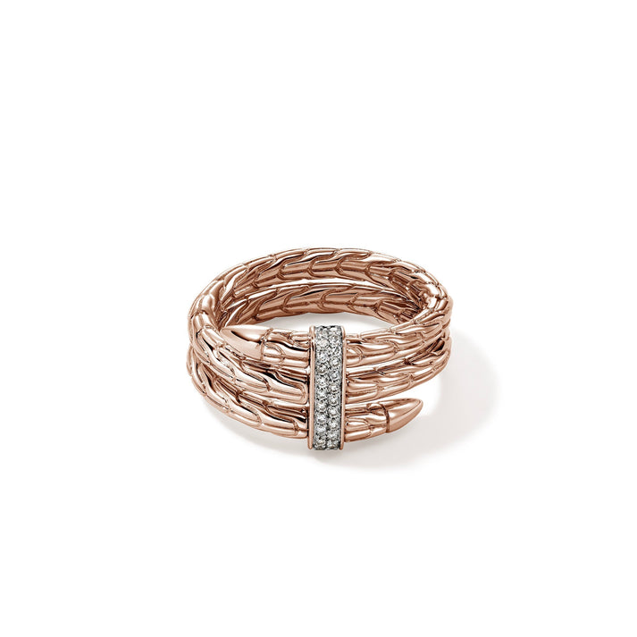 Spear Ring, Rose Gold, Diamonds, Wide|RGGX986812RDI