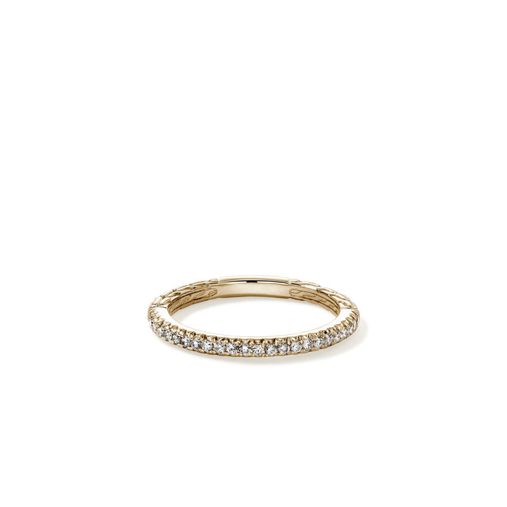 JH Essential Pavé Band Ring, Gold, Diamonds, 2MM|RGGX9870322DI