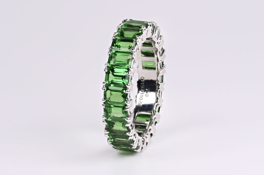 Eternity tsavorite ring