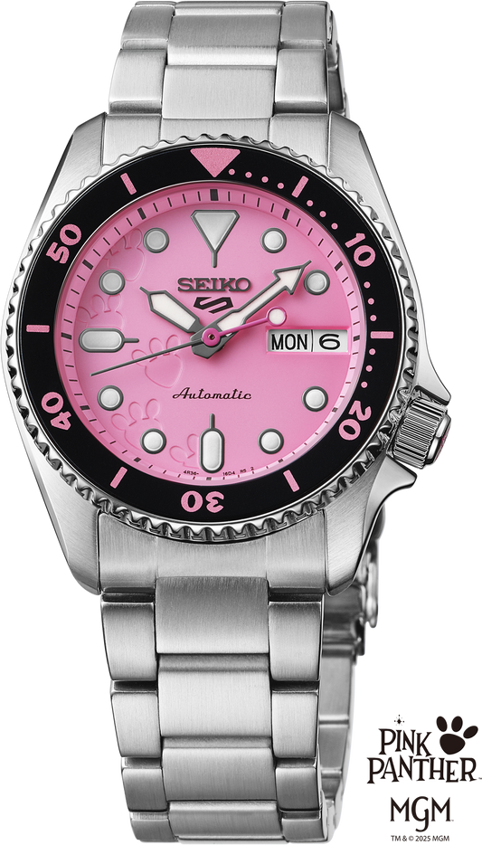 Seiko 5 Sports Pink Panther Limited Edition Watch SRPM07