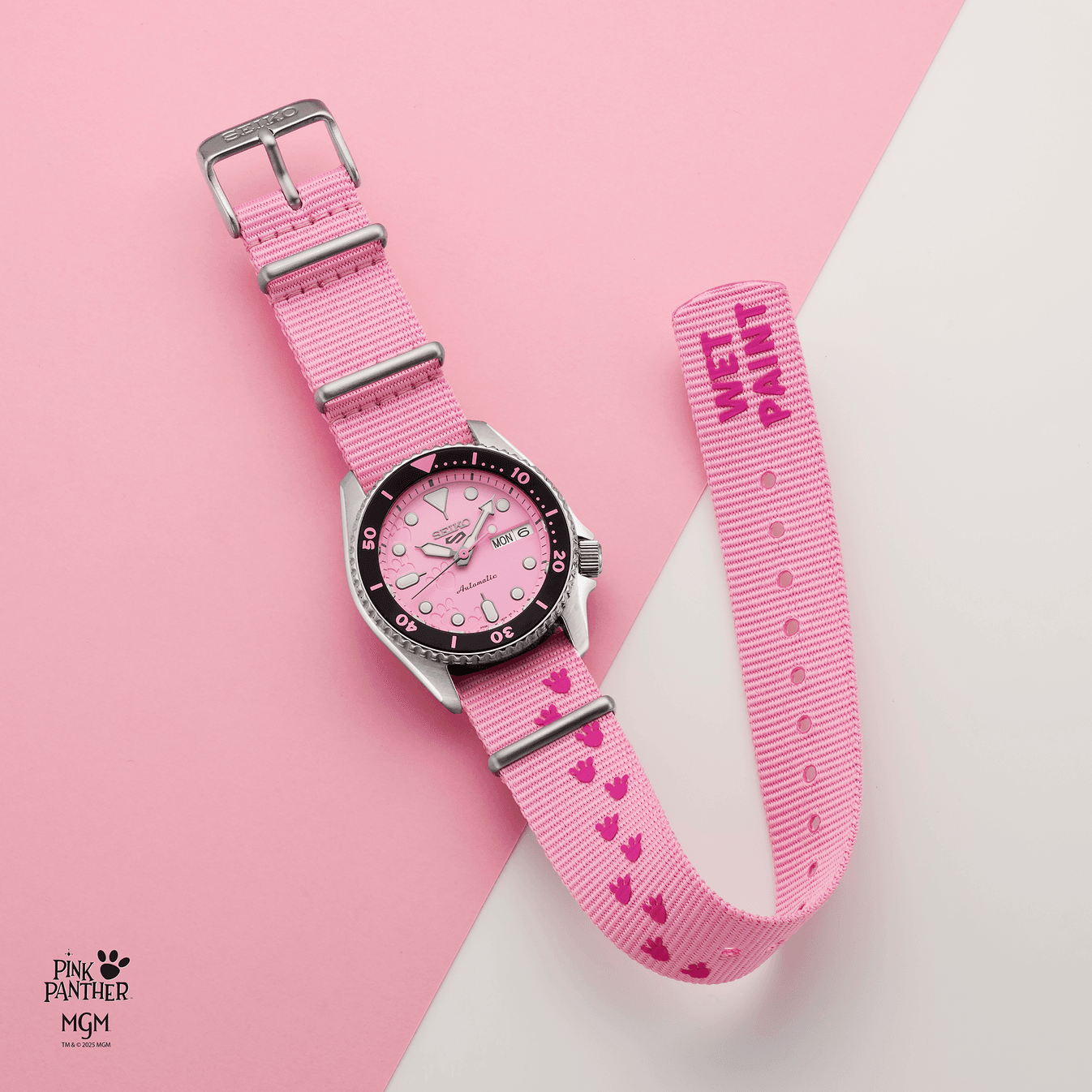 Seiko 5 Sports Pink Panther Limited Edition Watch SRPM07