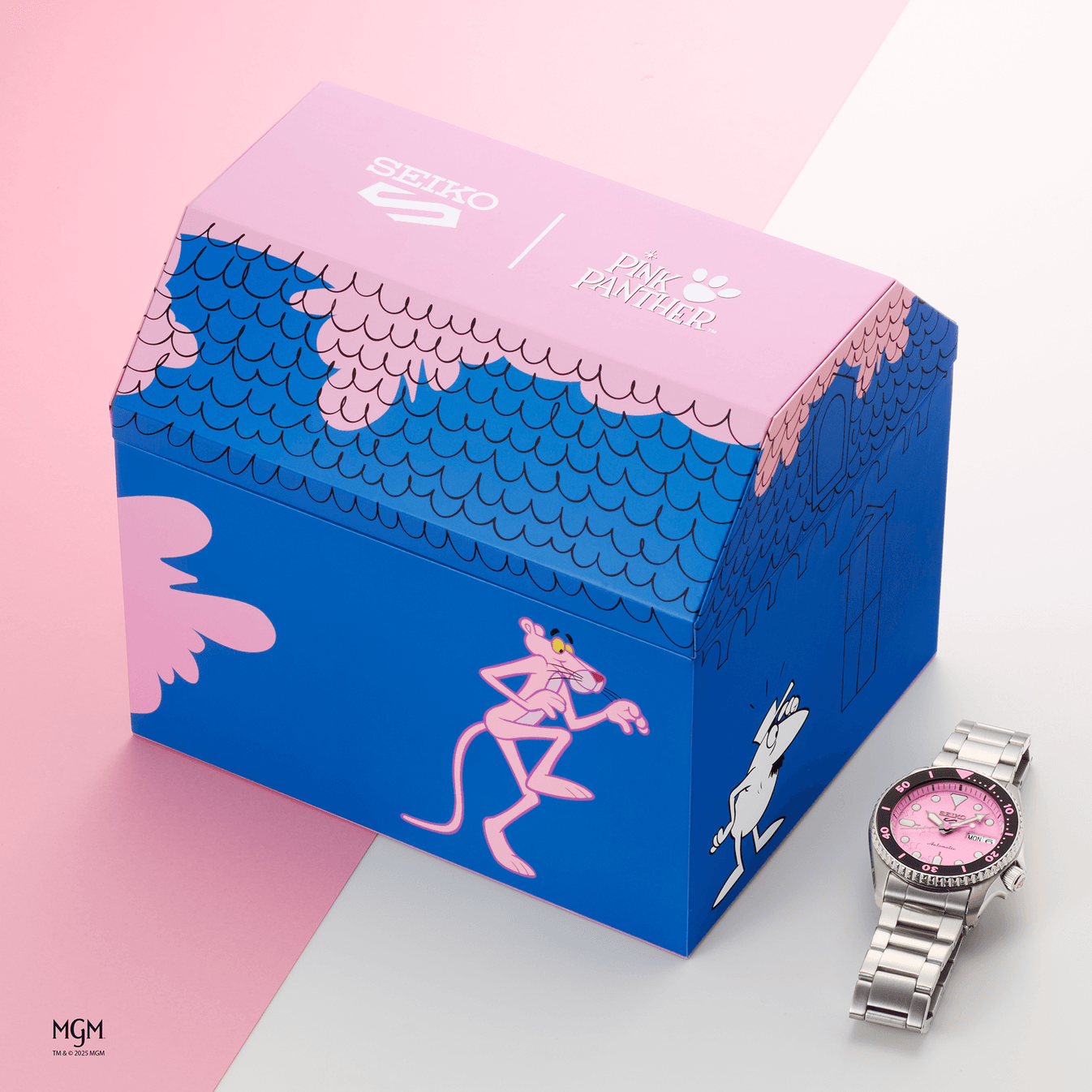 Seiko 5 Sports Pink Panther Limited Edition Watch SRPM07