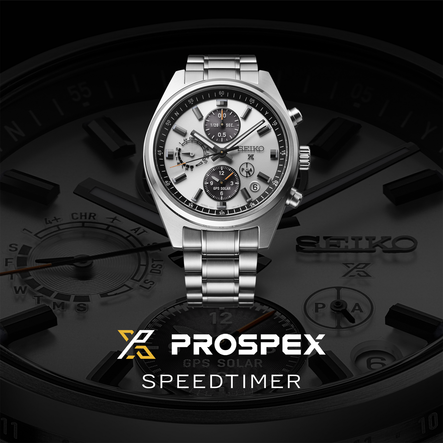 PROSPEX SPEEDTIMER GPS SOLAR DUAL-TIME CHRONOGRAPH SSH165