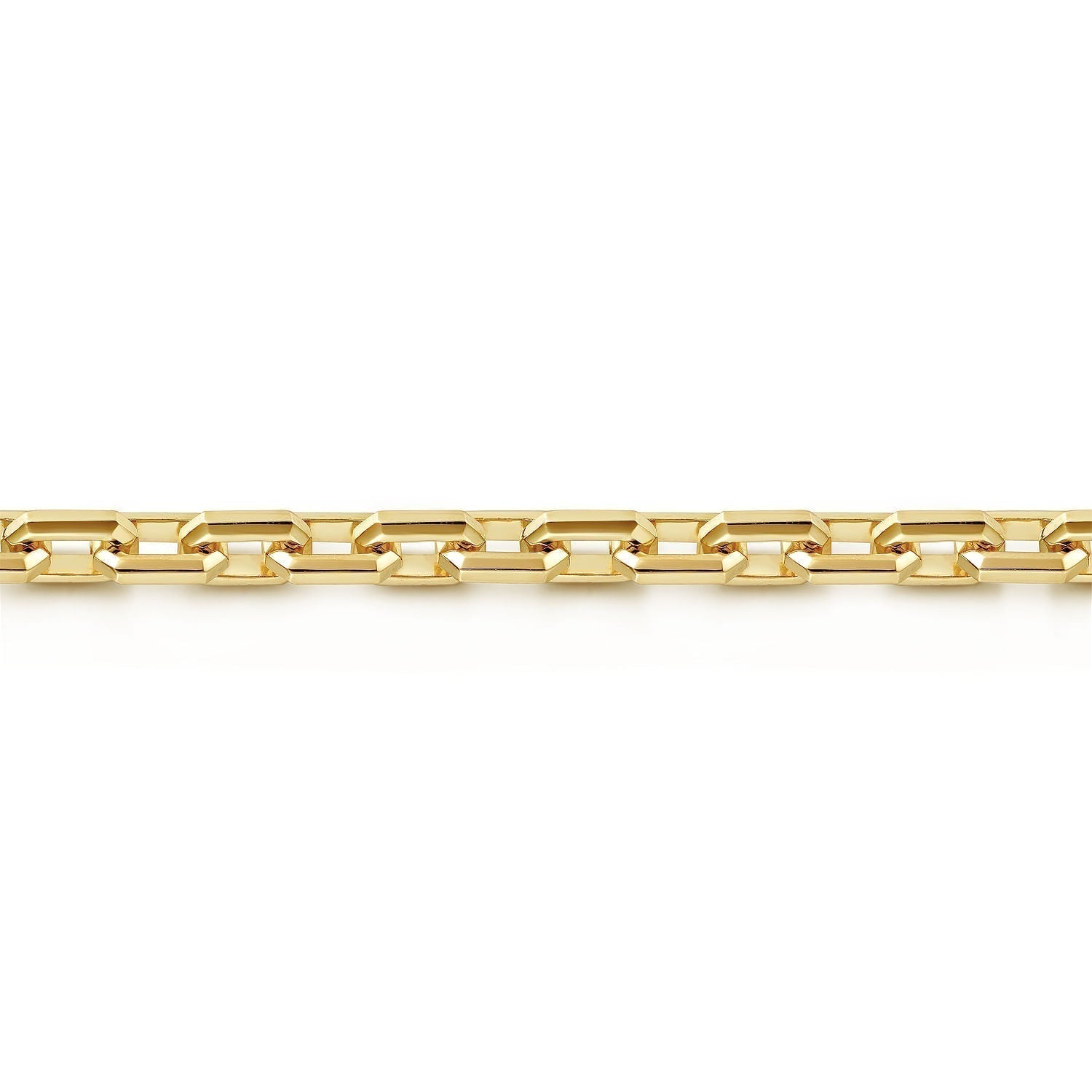 14K Yellow Gold Solid Faceted Chain Bracelet TBM4516Y4JJJ - Dejaun Jewelers