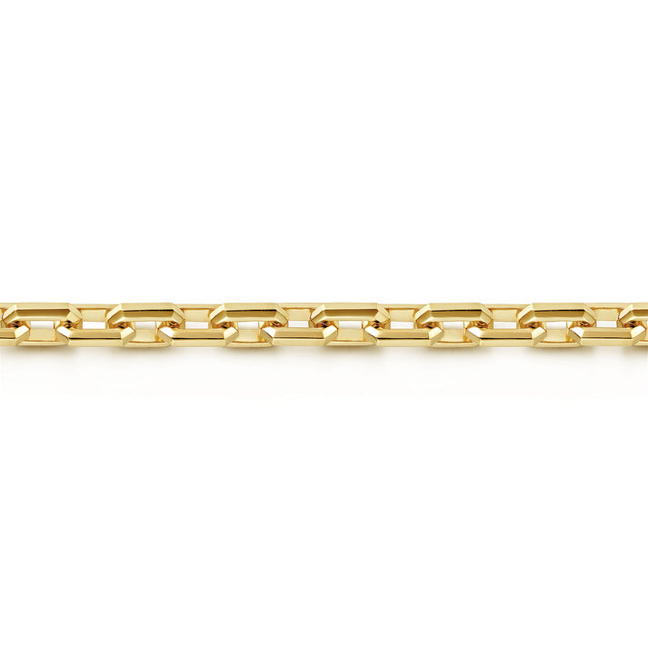 14K Yellow Gold Solid Faceted Chain Bracelet TBM4516Y4JJJ