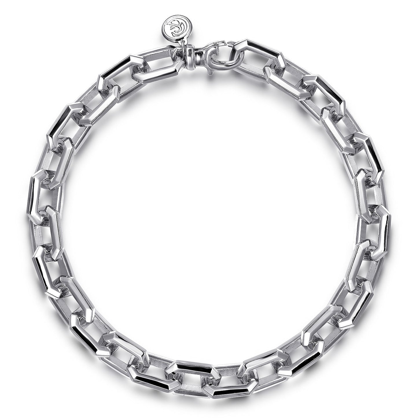 925 Sterling Silver Faceted Chain Bracelet TBM4811-85SVJJJ