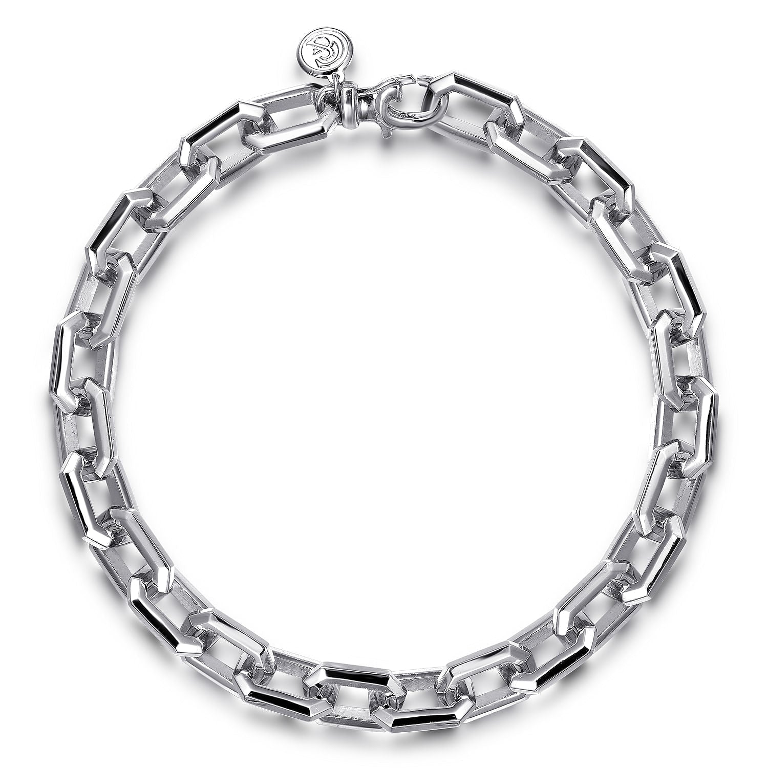 925 Sterling Silver Faceted Chain Bracelet TBM4811-85SVJJJ - Dejaun Jewelers