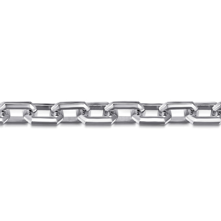 925 Sterling Silver Faceted Chain Bracelet TBM4811-85SVJJJ
