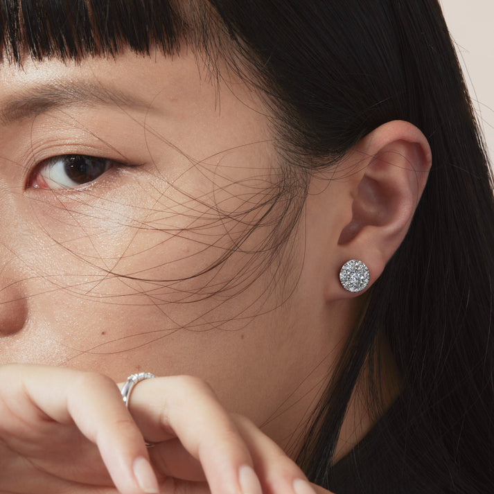 Tessa Diamond Circle Earrings