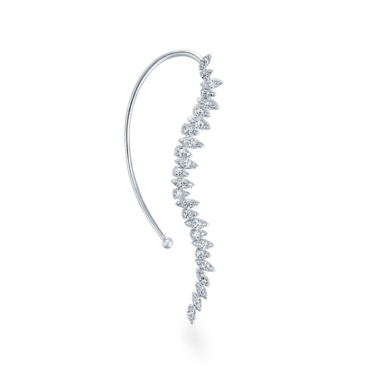 AERIAL TWISTED DEWDROP EAR CUFF RIGHT HFEAERTD01338W-RIGHT