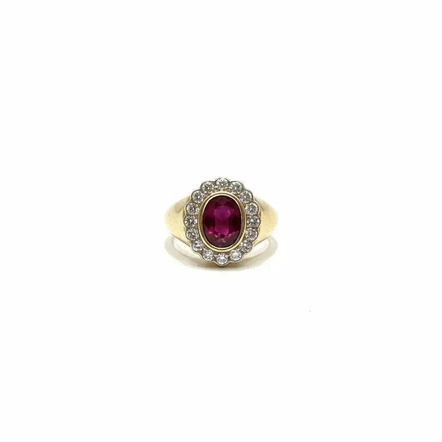 Ruby and Diamond Pinky Ring