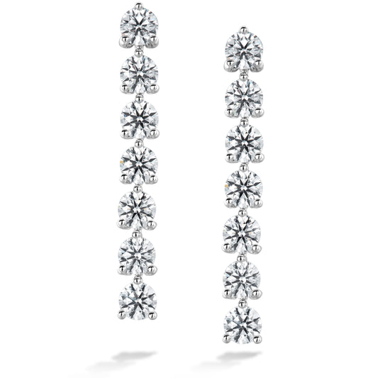 CASCADE STILETTO EARRING 7 STONE HFECAS02458W